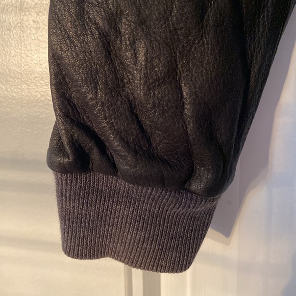 Roots Canada Fleece/Real Leather Zip Hoody - Picture 3 of 4